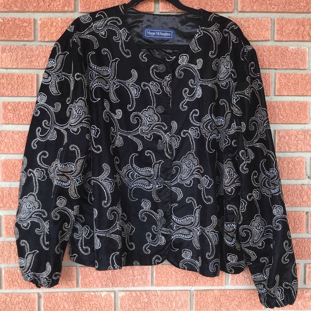 Vintage velvet embroidered jacket